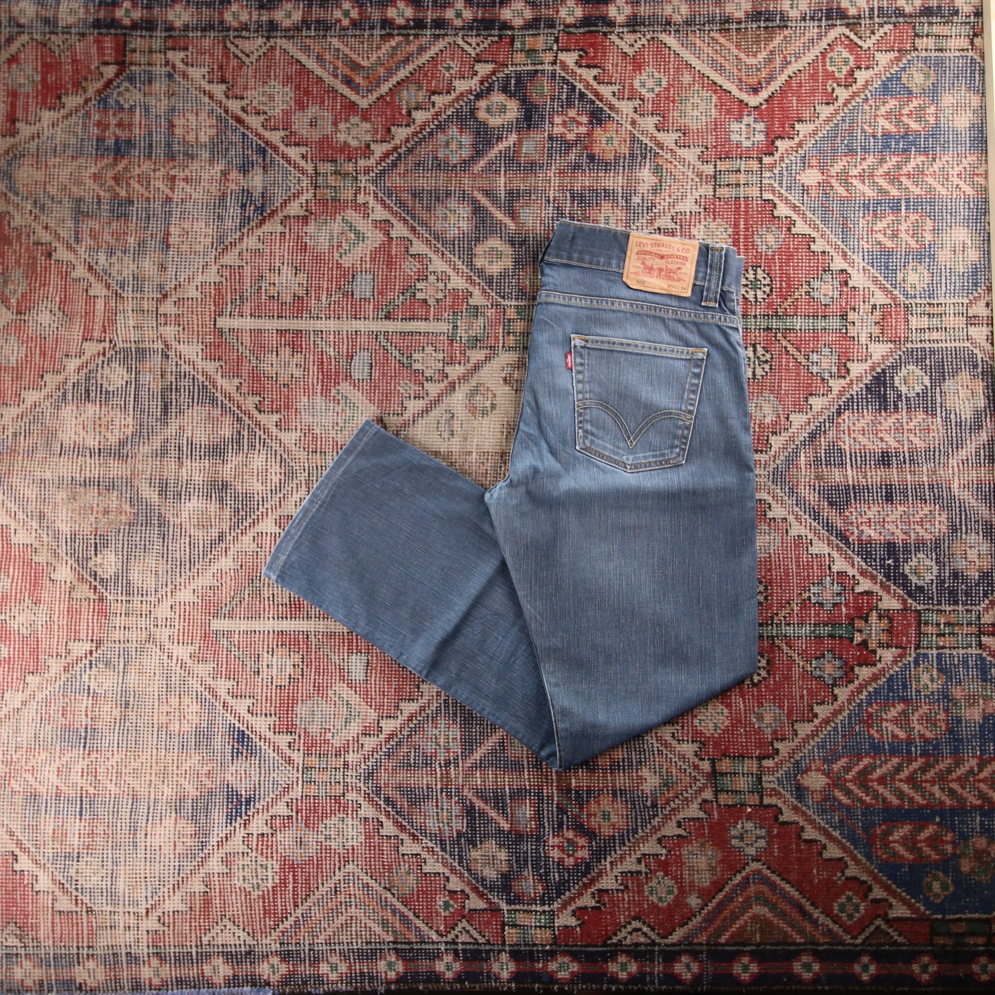 Levi's 506 Red Tab W36 L30 Straight Leg Blue Denim Jeans