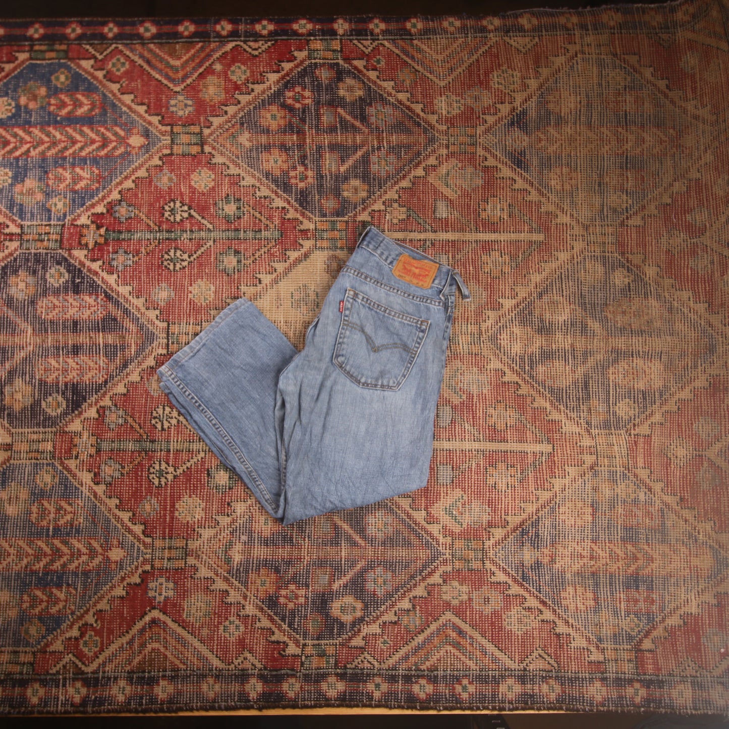 Levi's 550 W28 L22 Tapered Leg Relaxed Fit Blue Denim Jeans