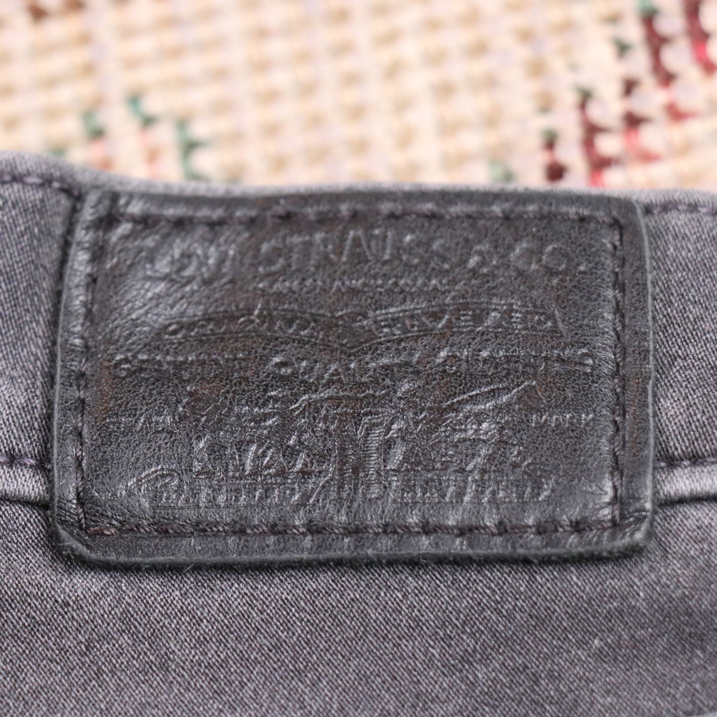 Levi's 311 Capital E W24 L28 Skinny Black Denim Jeans