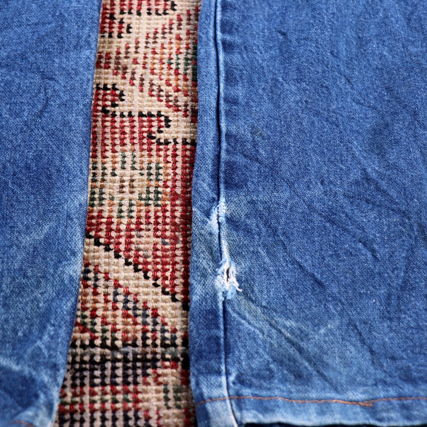 Wrangler W34 L30 Straight Leg Relaxed Fit Blue Denim Jeans