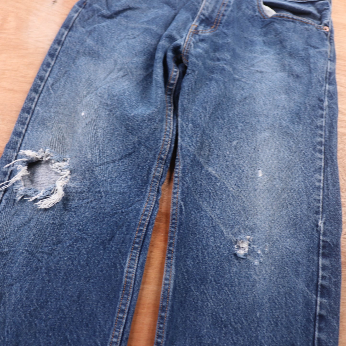 Levi's 505 Red Tab W34 L28 Straight Leg Regular Fit Blue Denim Jeans