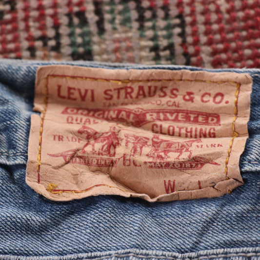 Levi's 506 Red Tab W34 L34 Straight Leg Classic Ripped Style Blue Denim Jeans