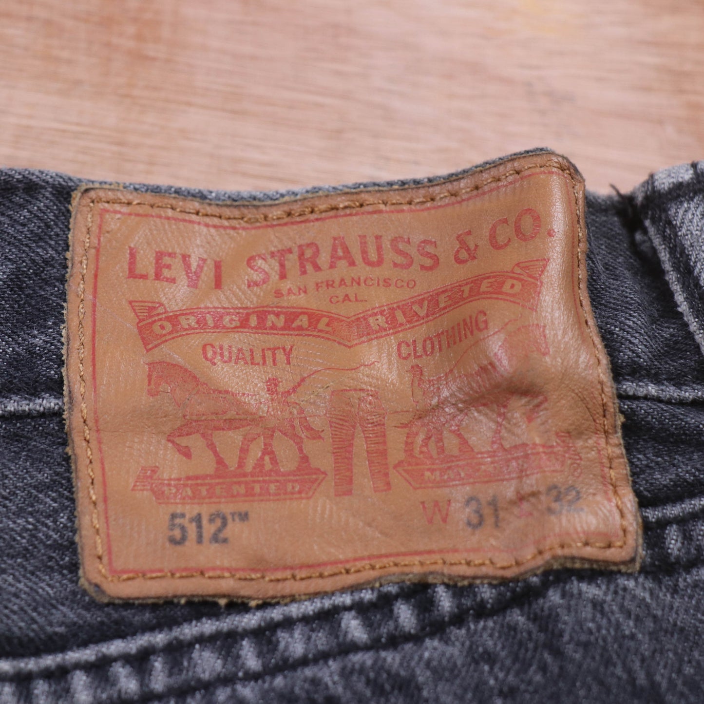Levi's 512 Red Tab W32 L30 Tapered Leg Slim Fit Grey Denim Jeans