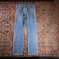 Wrangler W34 L30 Straight Leg Relaxed Fit Blue Denim Jeans