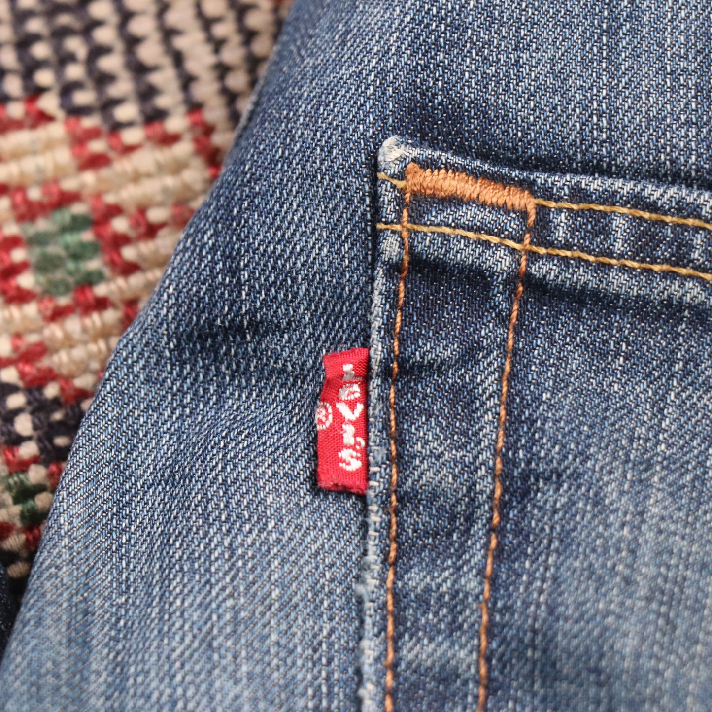 Levi's 37506 W34 L32 Straight Leg Blue Denim Jeans