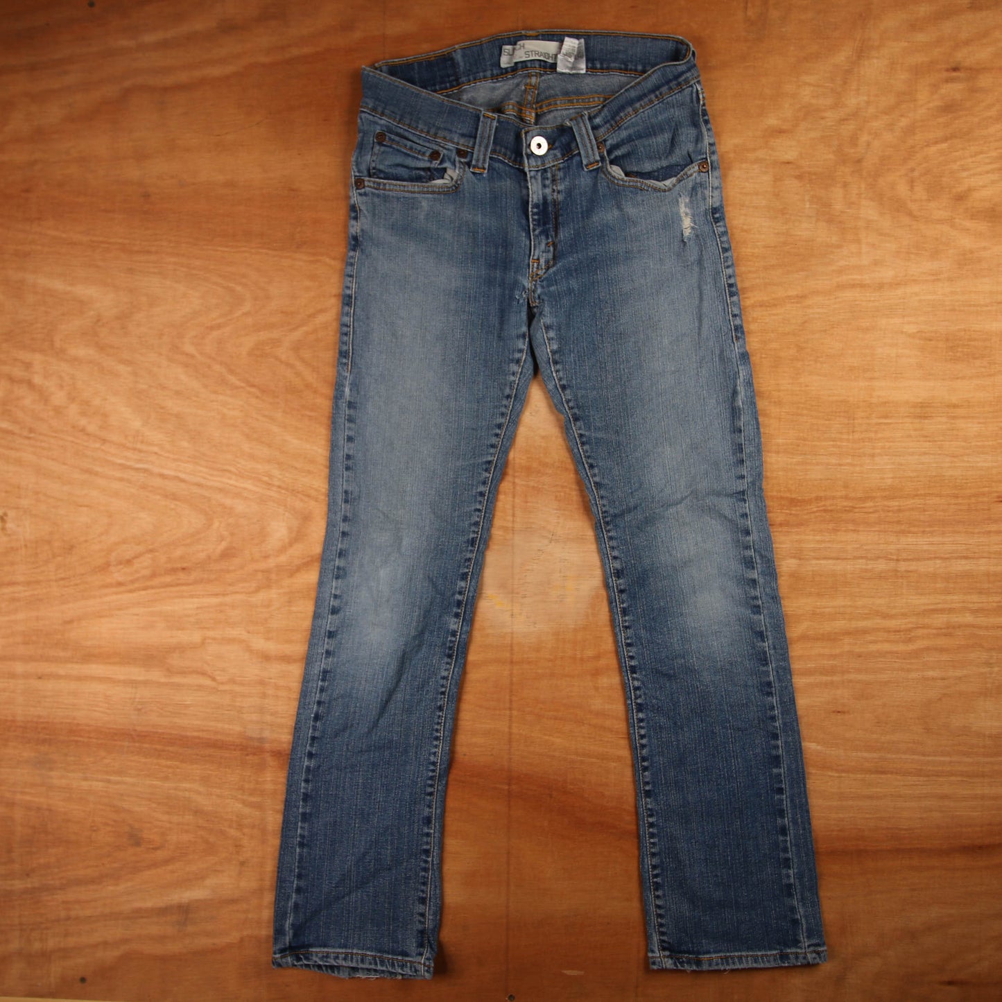 Levi's 523 Red Tab W38 L30 Straight Leg Blue Denim Jeans