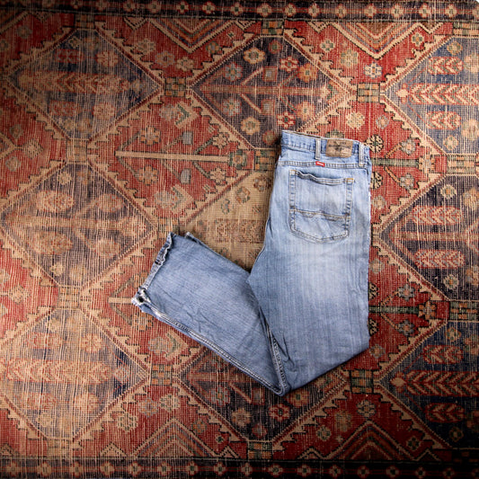 Wrangler W36 L30 Straight Blue Denim Jeans