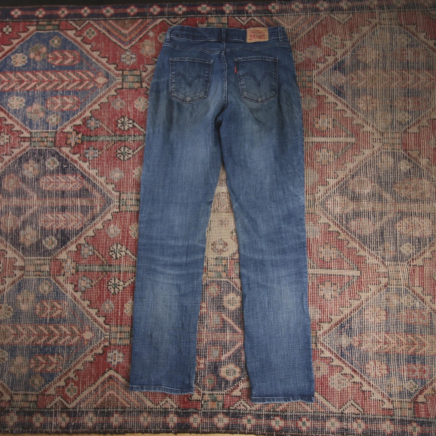 Levi's W30 L30 Straight Leg Classic Ripped Style Blue Denim Jeans