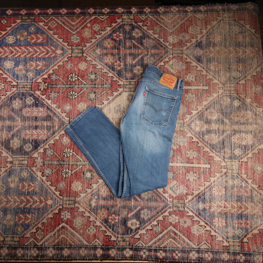 Levi's 513 W33 L32 Straight Leg Slim Fit Blue Denim Jeans