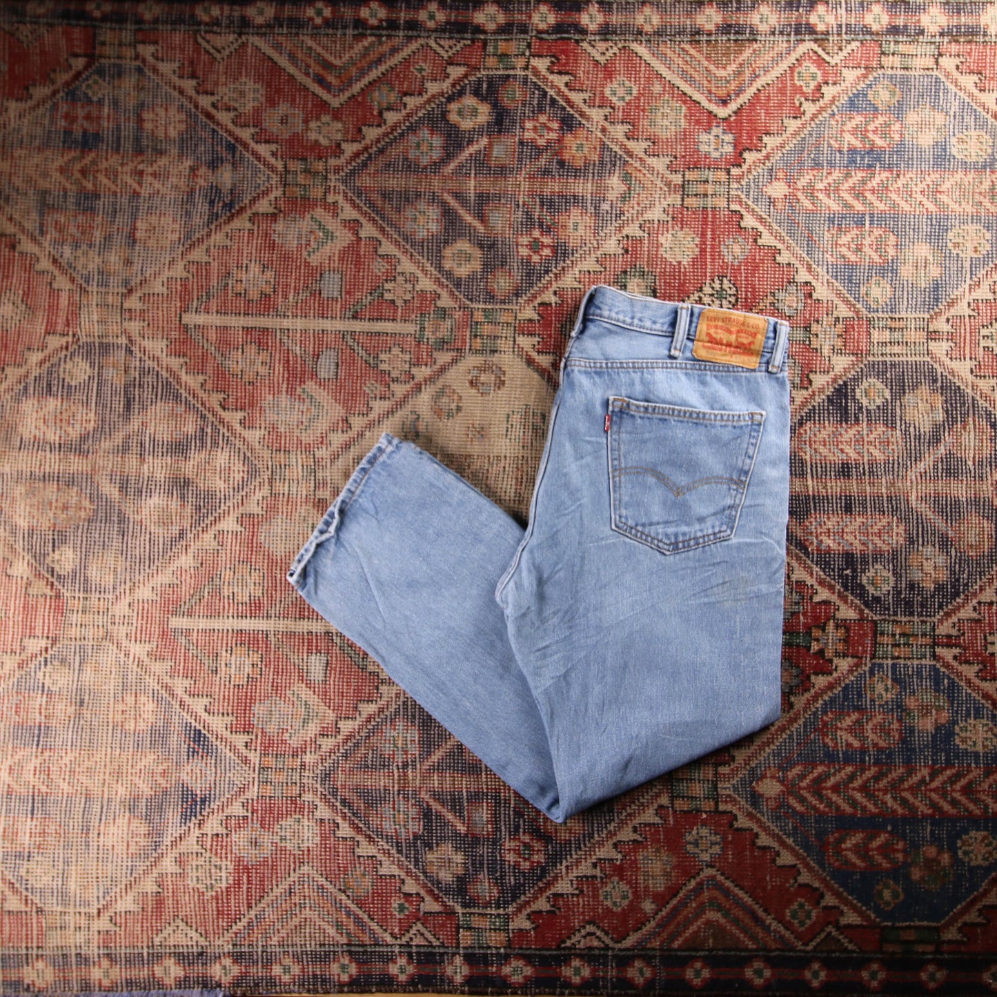 Levi's 505 Red Tab W40 L29 Straight Leg Regular Fit Blue Denim Jeans