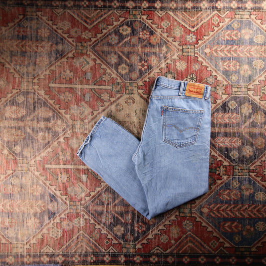 Levi's 505 Red Tab W40 L29 Straight Leg Regular Fit Blue Denim Jeans