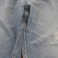 Wrangler W32 L30 Straight Leg Relaxed Fit Distressed Style Blue Denim Jeans