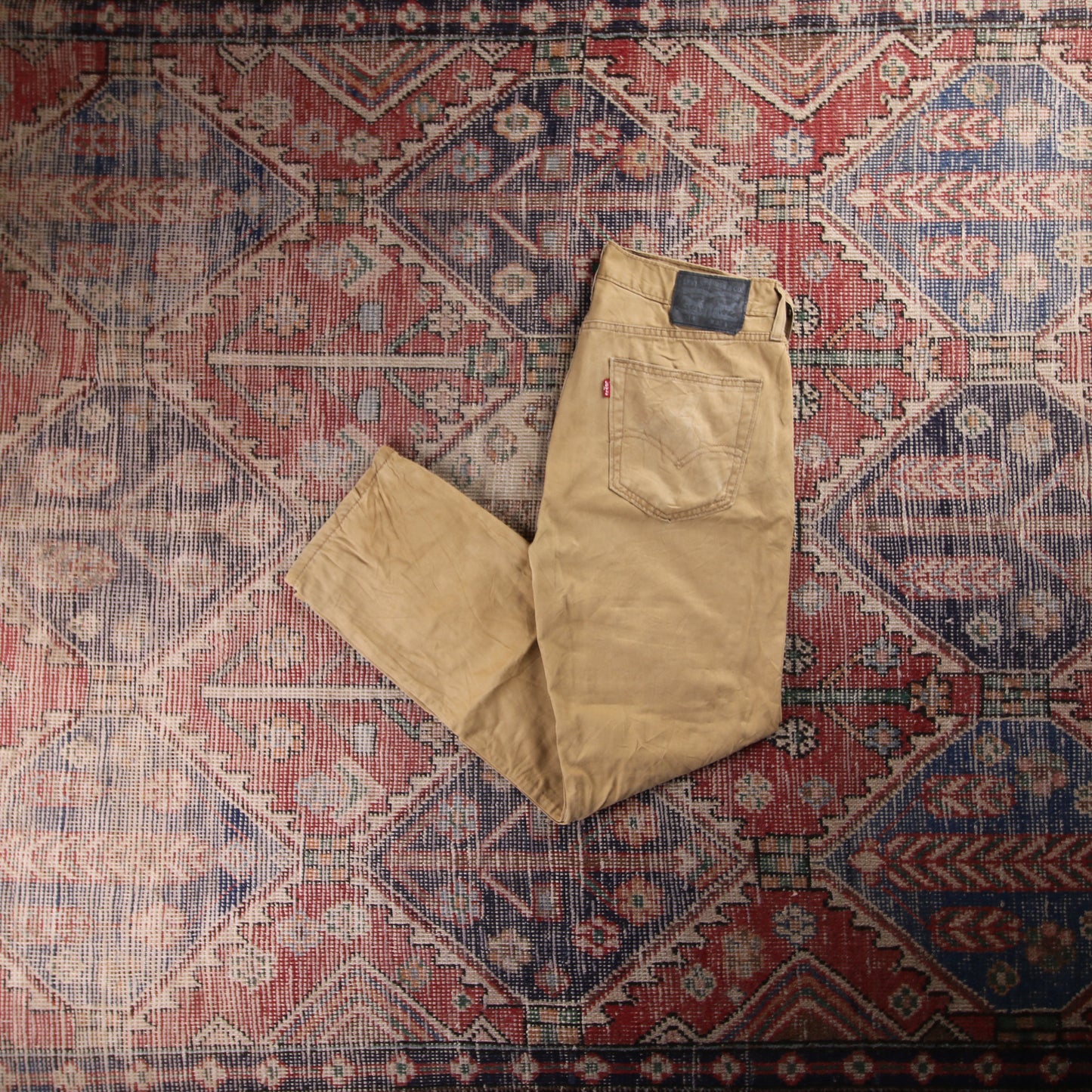 Levi's 514 Red Tab W32 L29 Straight Leg Beige Denim Jeans