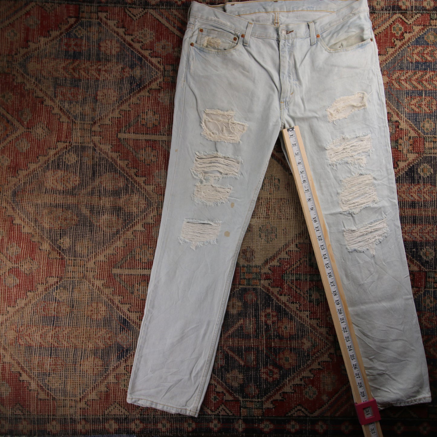 Levi's 501 Red Tab W38 L31 Original Fit Blue Denim Jeans