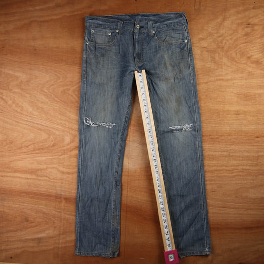 Levi's 511 Red Tab W34 L31 Slim Fit Blue Denim Jeans