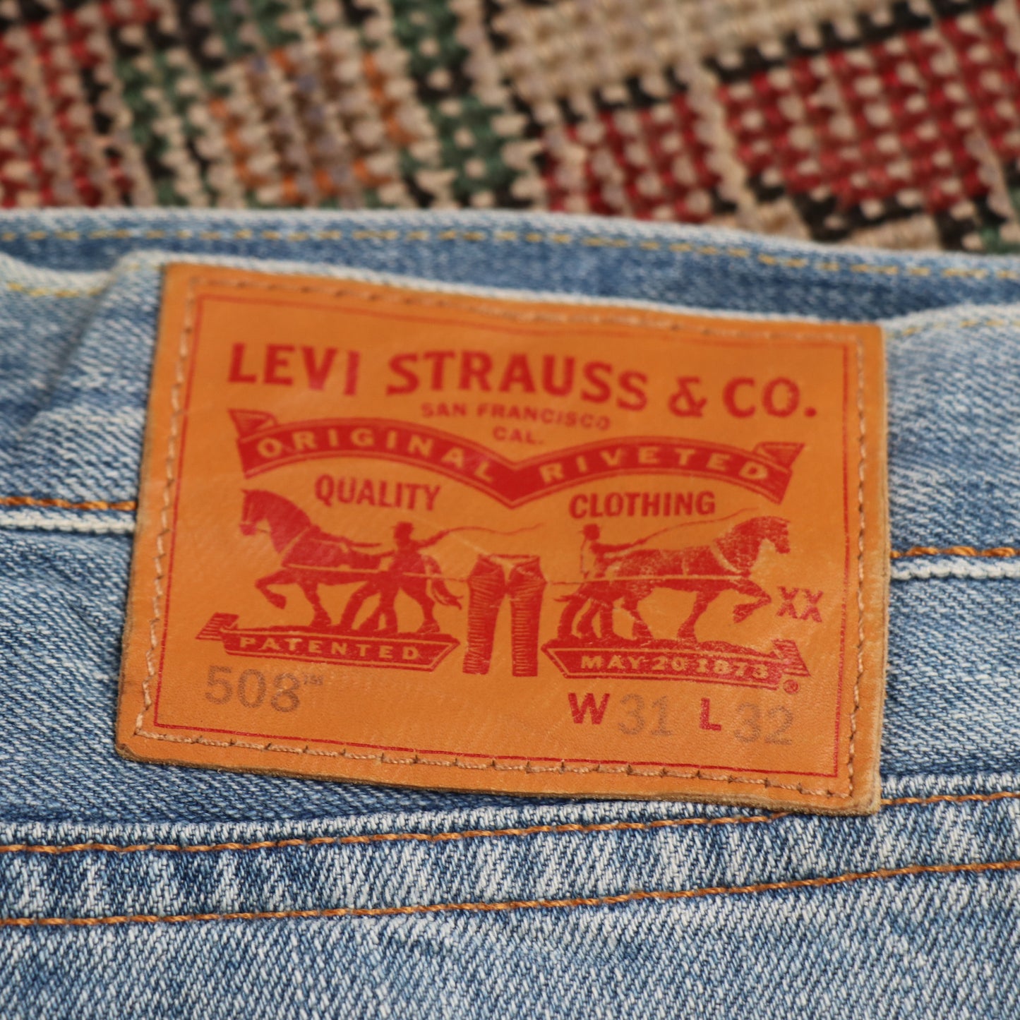 Levi's 508 W32 L31 Tapered Leg Regular Fit Blue Denim Jeans