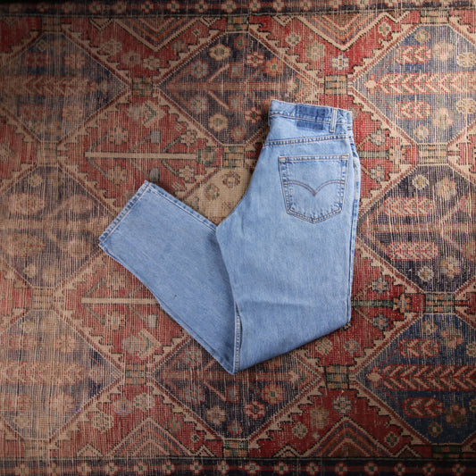 Levi's W30 L34 Relaxed Straight Leg Blue Denim Jeans