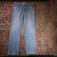 Lee W36 L32 Straight Leg Blue Denim Jeans