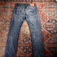 Levi's 501 W32 L34 Original Fit Classic Ripped Style Blue Denim Jeans