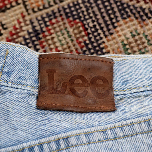 Lee W32 L32 Straight Leg Relaxed Fit Blue Denim Jeans