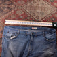 Wrangler Orange Tab W44 L29 Relaxed Classic Ripped Style Blue Denim Jeans