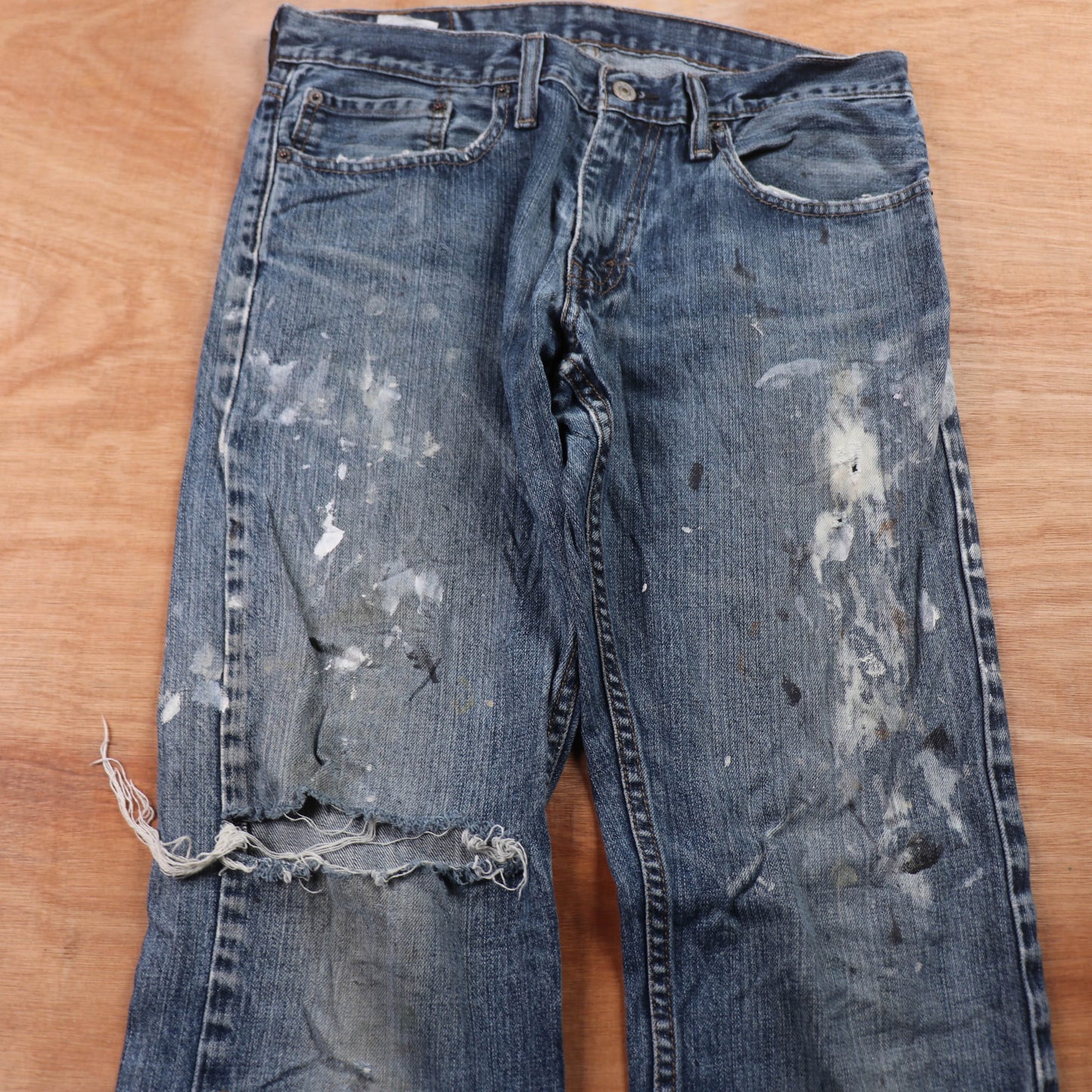 Levi's 514 Red Tab W32 L30 Straight Leg Blue Denim Jeans