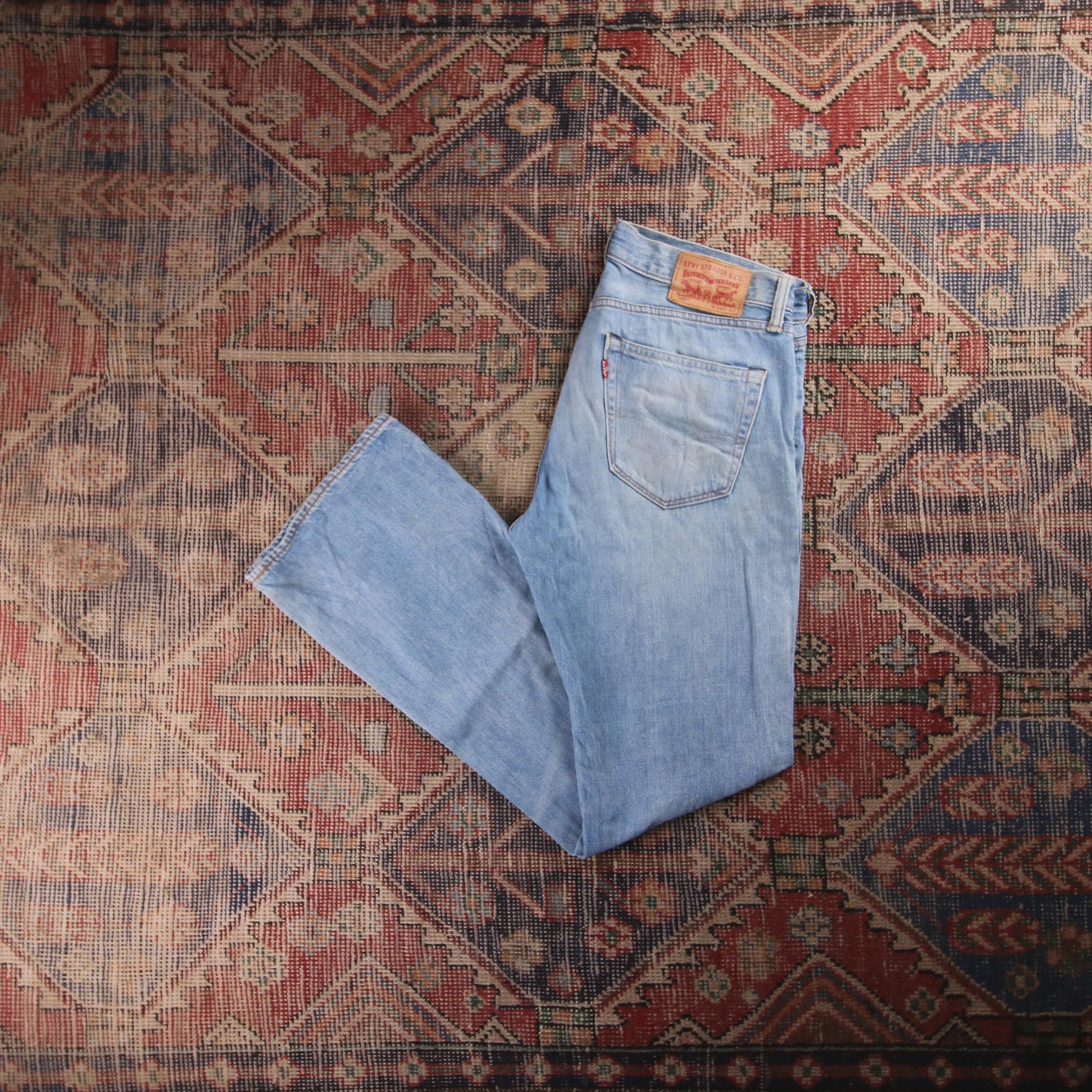 Levi's 527 Red Tab W34 L34 Bootcut Blue Denim Jeans