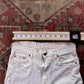Levi's W32 L24 Skinny White Denim Jeans