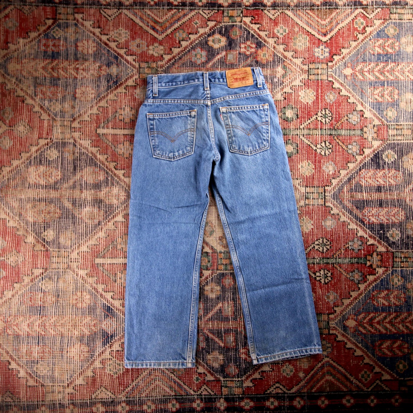 Levi's 529 Red Tab W26 L24 Bootcut Slim Fit Blue Denim Jeans