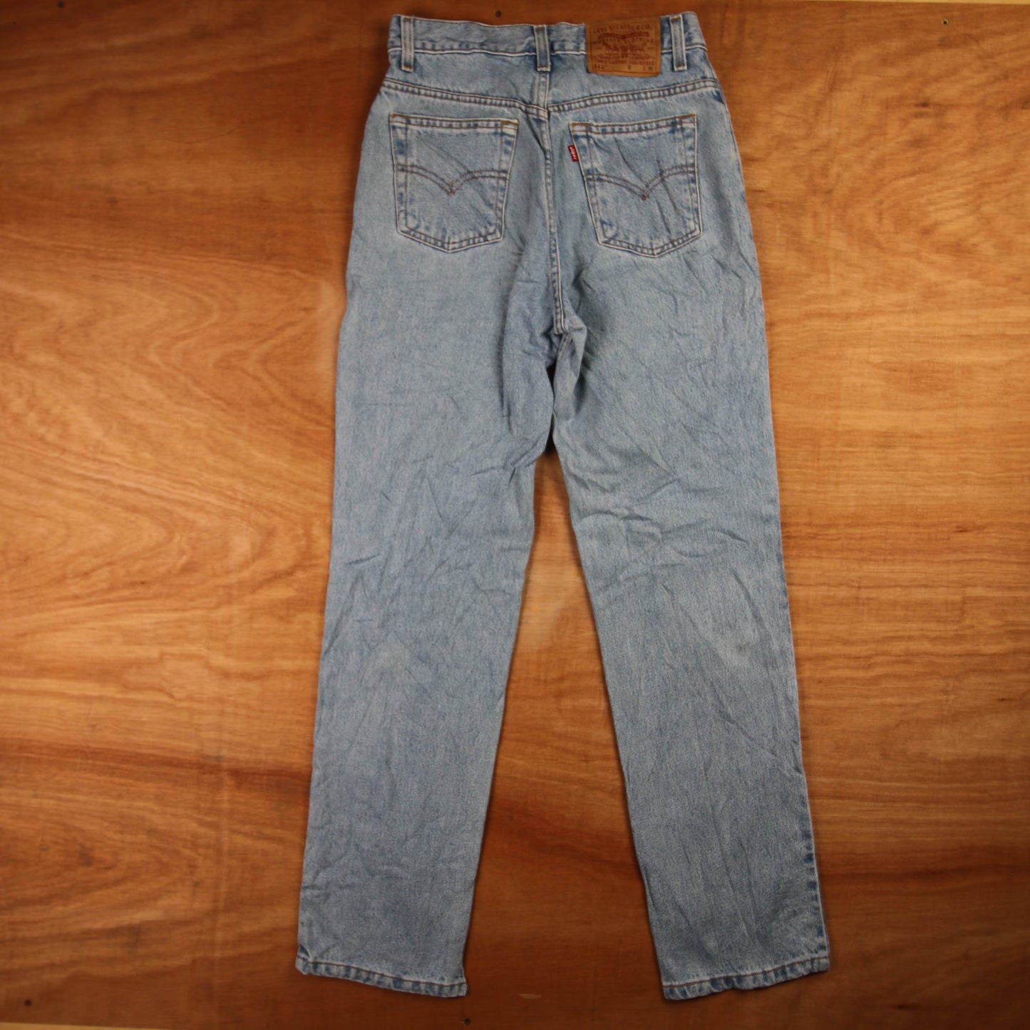 Levi's 512 Red Tab W28 L30 Tapered Leg Slim Fit Blue Denim Jeans
