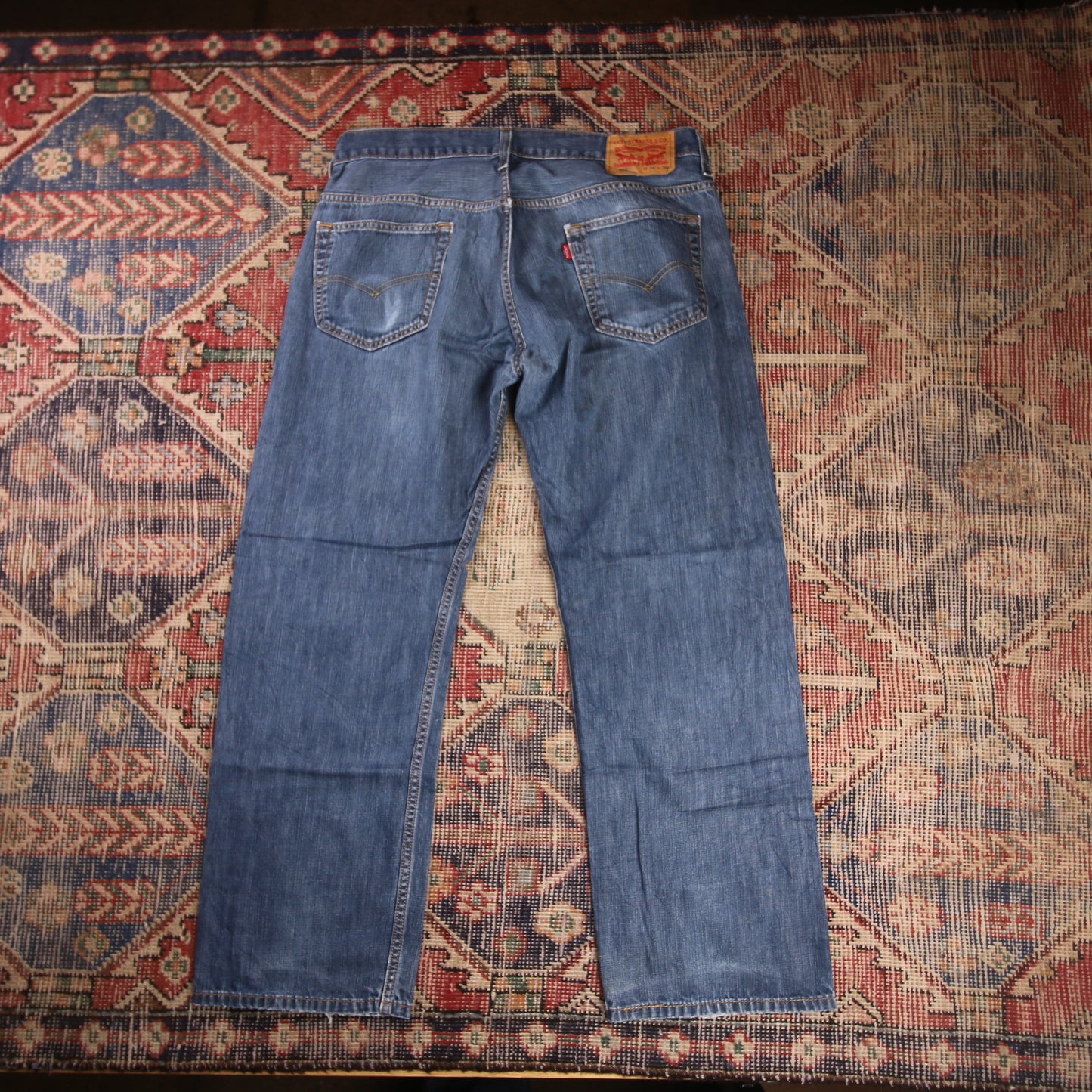 Levi's 505 W36 L30 Straight Leg Regular Fit Blue Denim Jeans