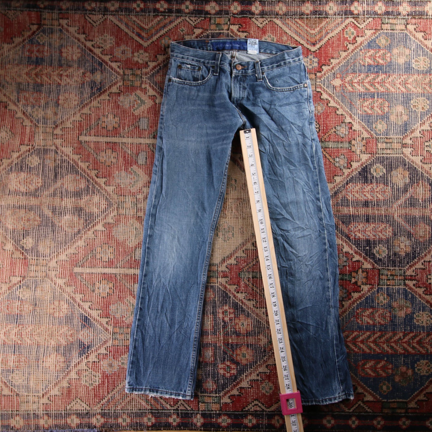Levi's 514 Red Tab W28 L30 Straight Leg Blue Denim Jeans