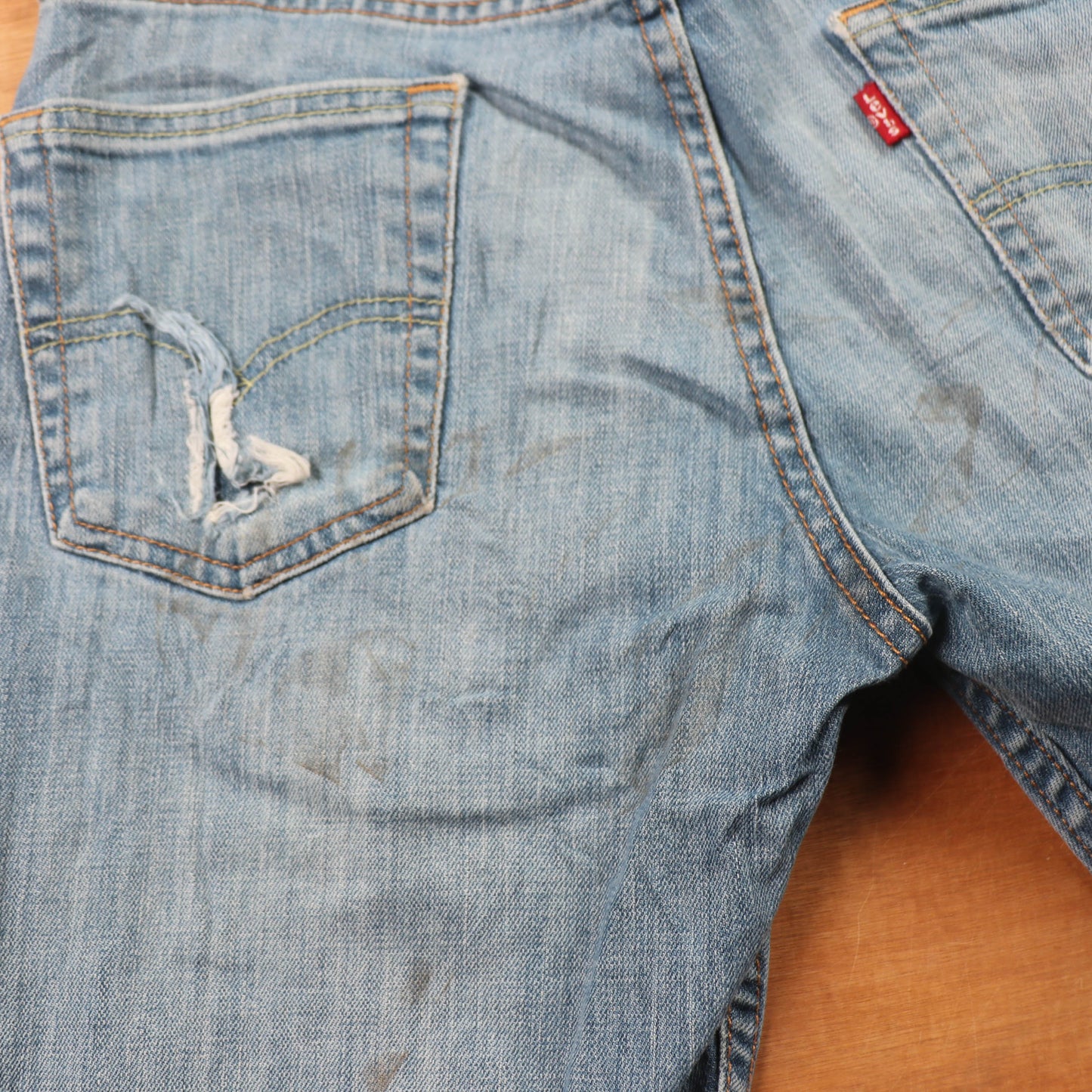 Levi's 514 Red Tab W28 L30 Straight Leg Blue Denim Jeans