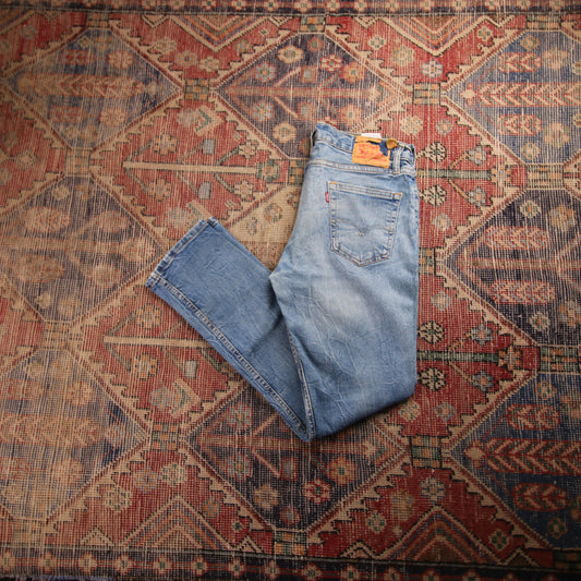 Levi's 511 W34 L30 Slim Fit Classic Ripped Style Blue Denim Jeans