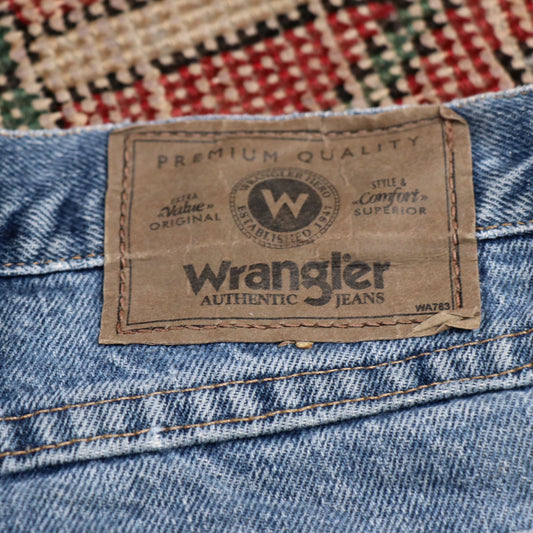 Wrangler W40 L31 Straight Leg Blue Denim Jeans