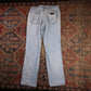 Wrangler W34 L32 Straight Leg Loose Fit Classic Ripped Style Blue Denim Jeans