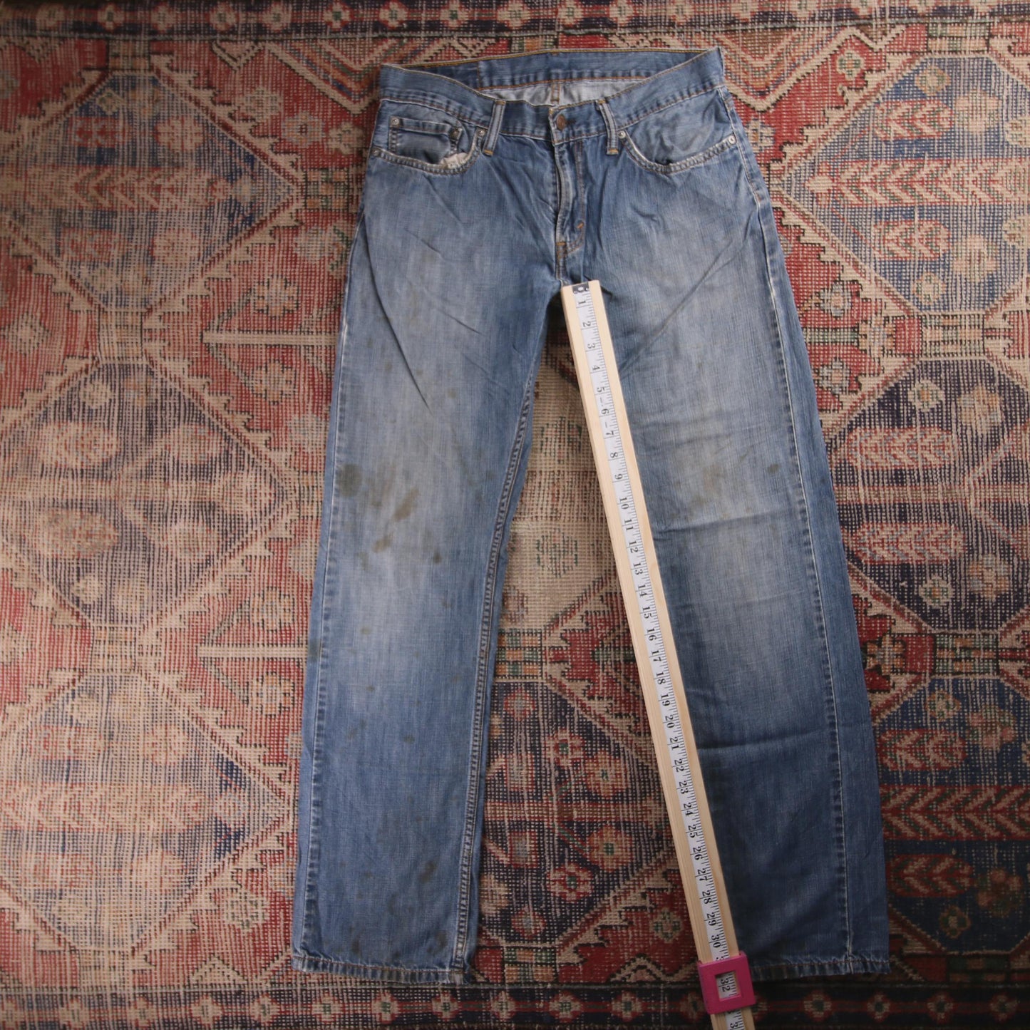 Levi's 514 Red Tab W32 L32 Straight Leg Blue Denim Jeans