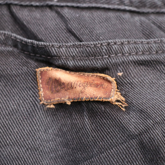 Wrangler W36 L29 Straight Leg Relaxed Fit Black Denim Jeans