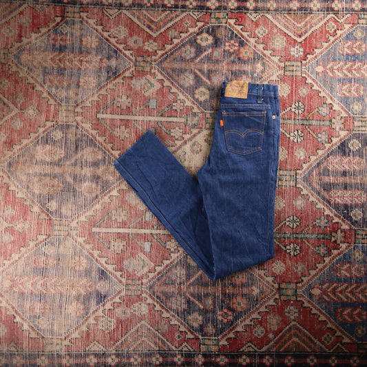 Levi's 730 Orange Tab W26 L34 Straight Leg Blue Denim Jeans