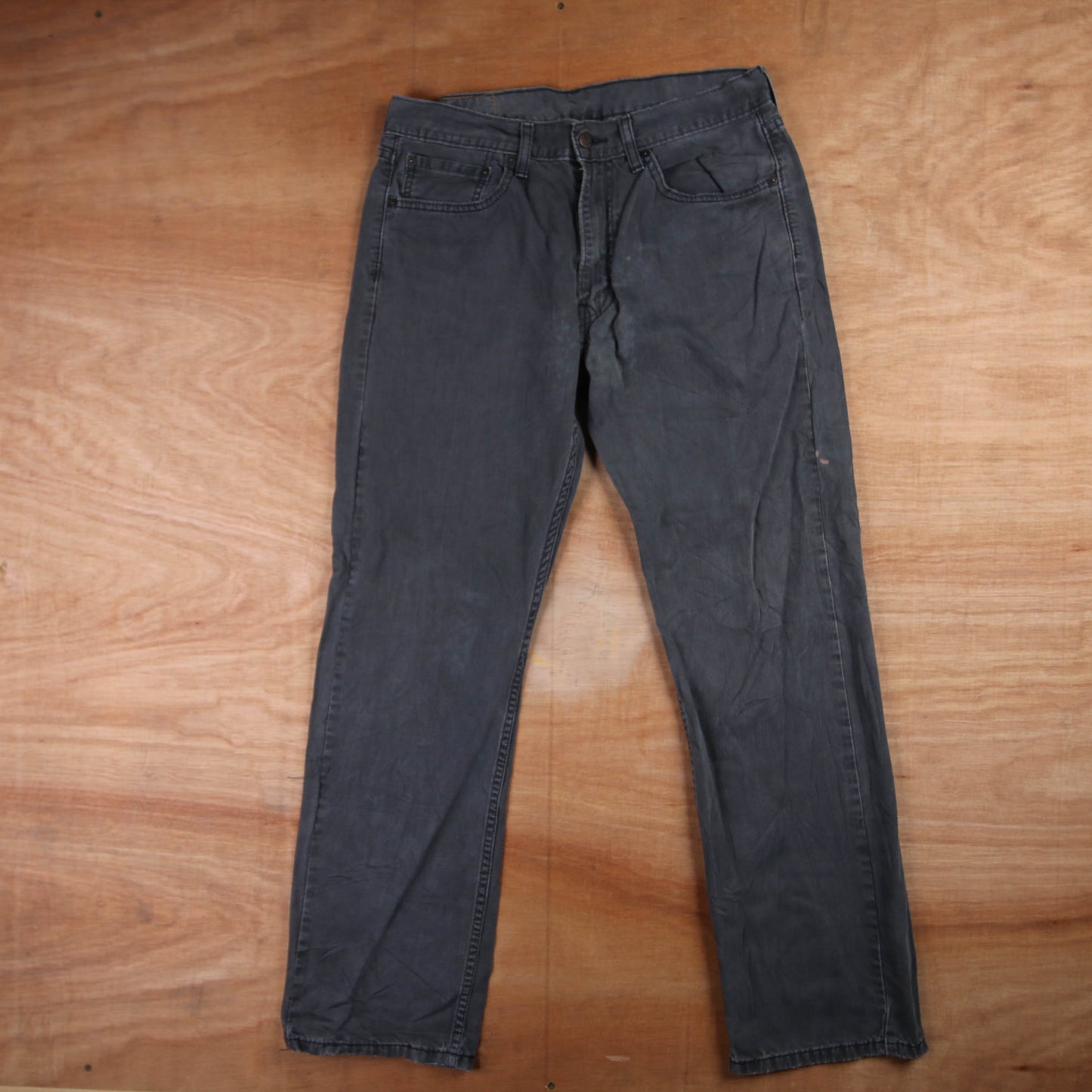 Levi's 505 Red Tab W32 L30 Straight Leg Regular Fit Grey Denim Jeans