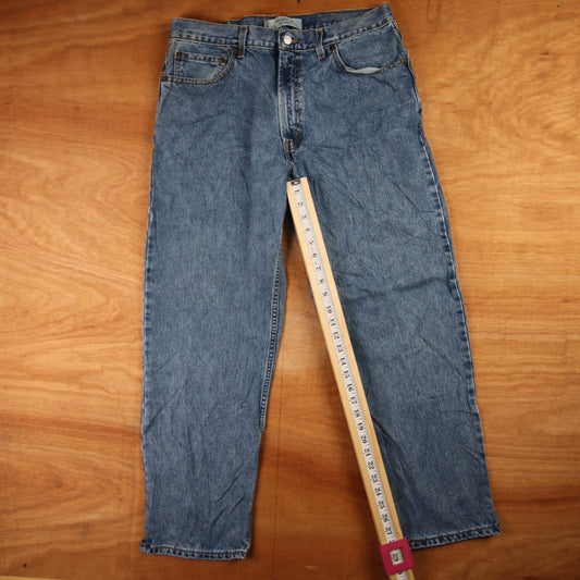 Levi's 550 Red Tab W34 L29 Tapered Leg Relaxed Fit Blue Denim Jeans