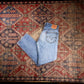Levi's 505 W34 L31 Straight Leg Regular Fit Classic Ripped Style Blue Denim Jean