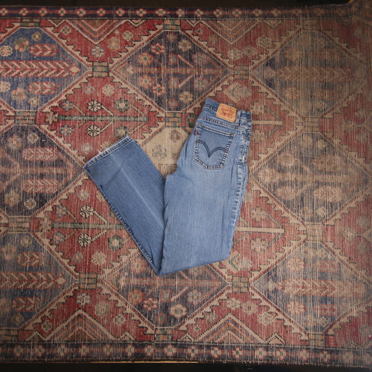 Levi's 512 W26 L30 Tapered Leg Slim Fit Blue Denim Jeans