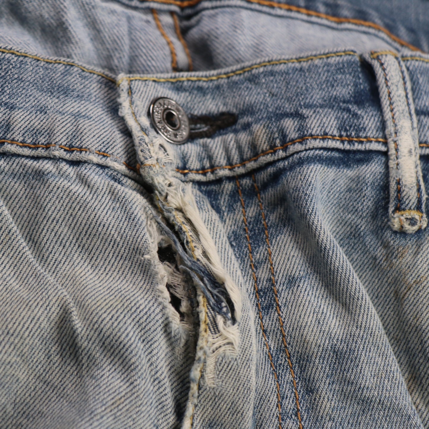 Levi's 527 W36 L24 Bootcut Distressed Style Blue Denim Jeans