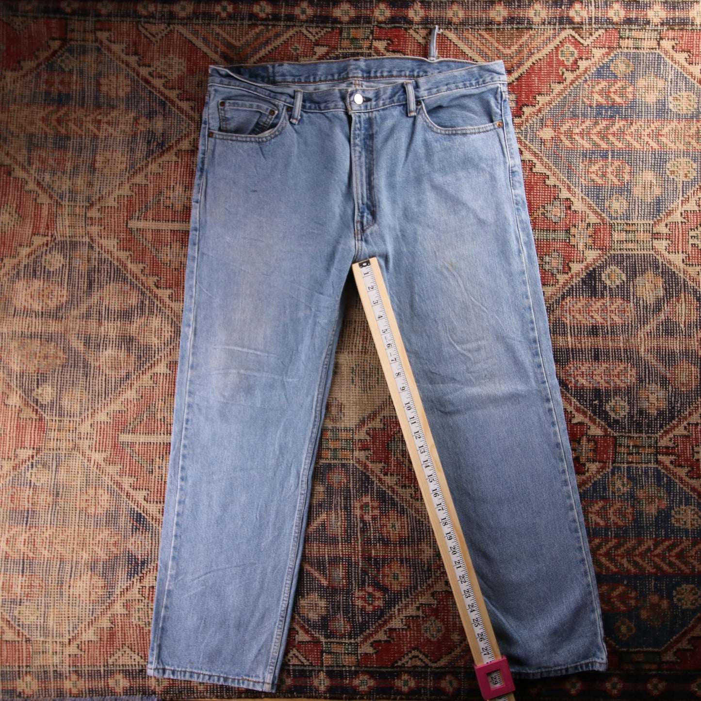 Levi's 505 Red Tab W40 L29 Straight Leg Regular Fit Blue Denim Jeans