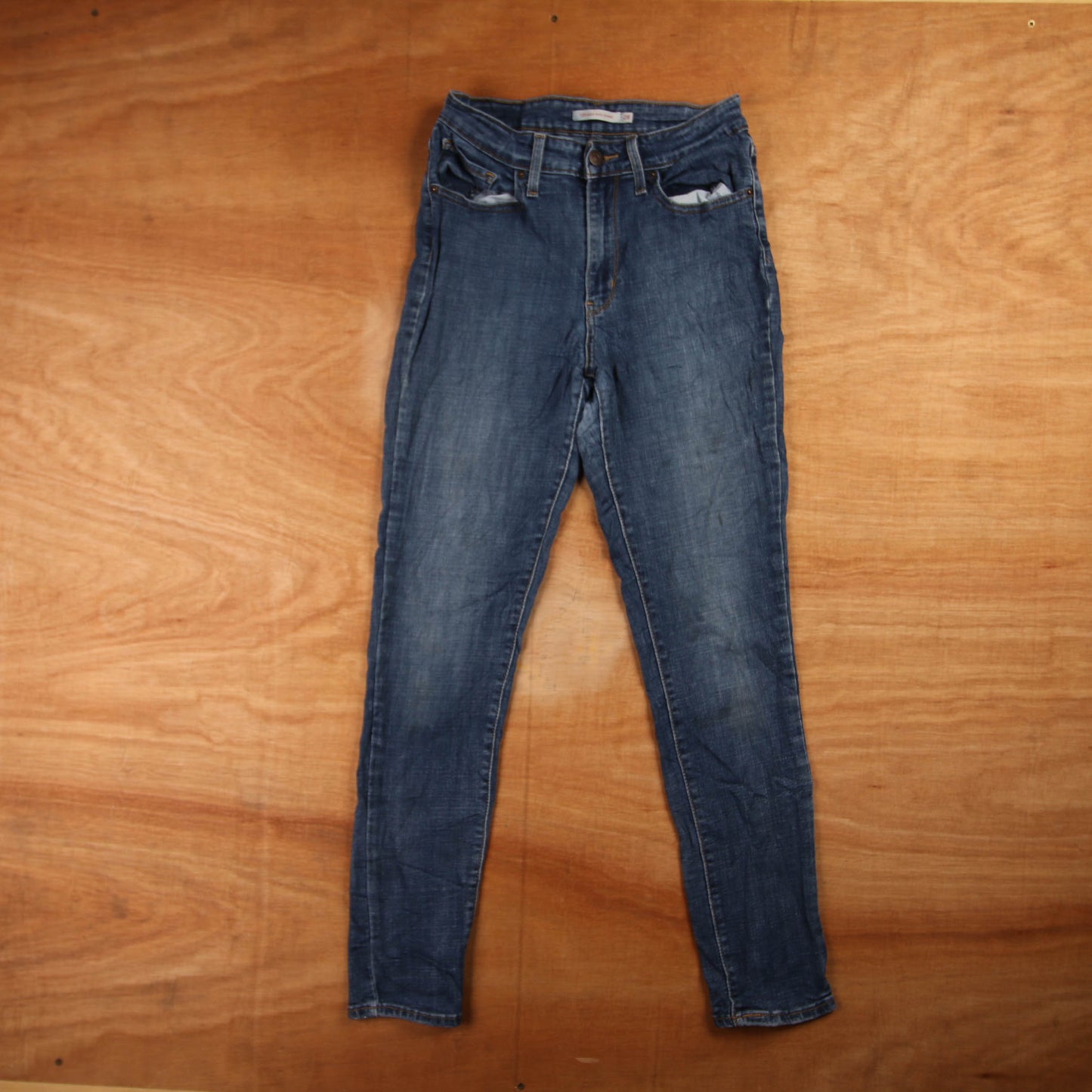 Levi's 721 Red Tab W26 L28 Skinny Blue Denim Jeans