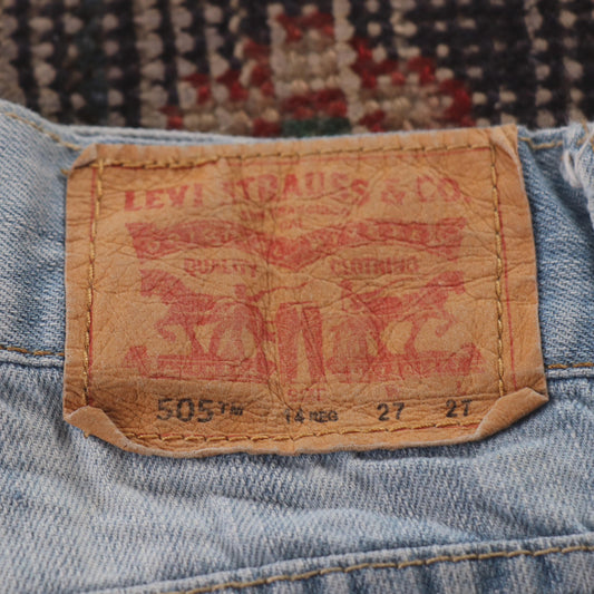 Levi's 505 Red Tab W26 L26 Straight Leg Regular Fit Blue Denim Jeans