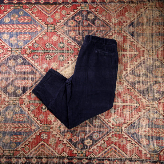 Unbranded W36 L28 Straight Leg Blue Corduroy Trousers