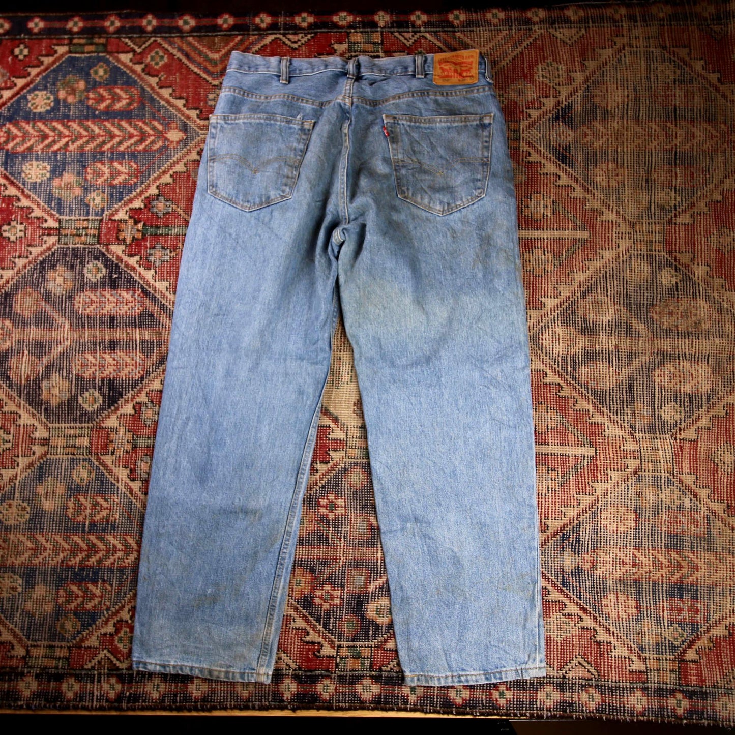 Levi's 550 W36 L30 Tapered Leg Relaxed Fit Blue Denim Jeans