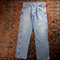 Wrangler W36 L30 Straight Leg Relaxed Fit Blue Denim Jeans